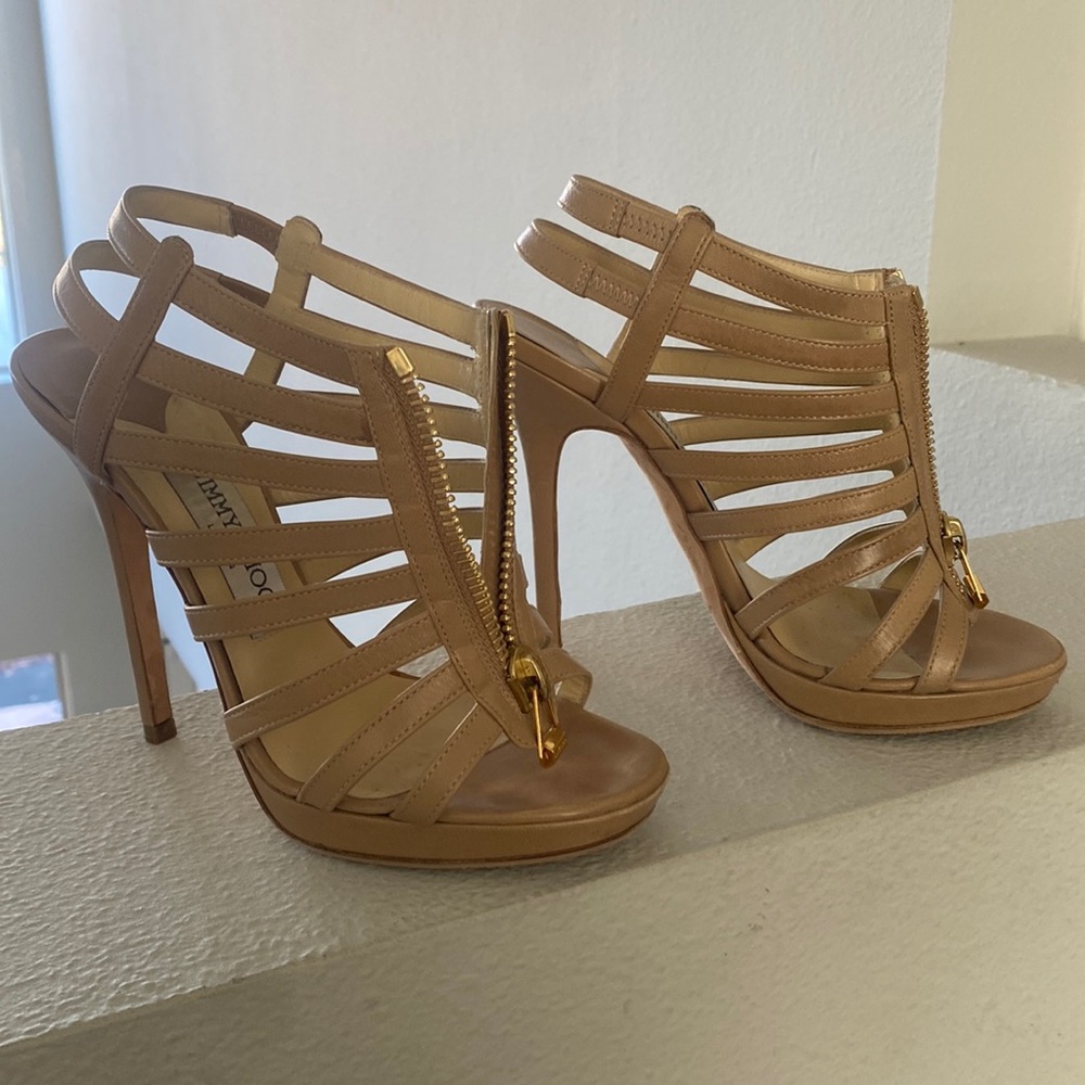 Jimmy Choo Brown Leather Gladiator